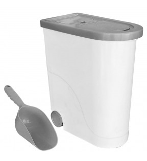 CONTENEDOR PARA ALIMENTO DE MASCOTAS GRIS 7564GR