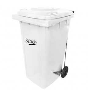 CESTO 240L BLANCO CON PEDAL 8172BL