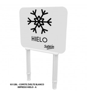 COPETE ZVELTE BLANCO CON IMPRESO VIDRIO 9312BL