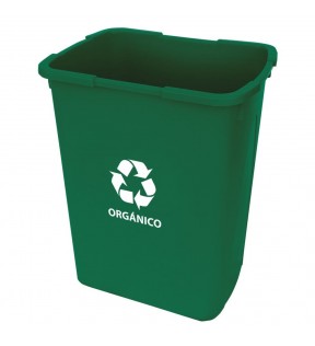 CESTO 65 LITROS SIN TAPA CON IMPRESION ORGANICO VERDE 8556OR