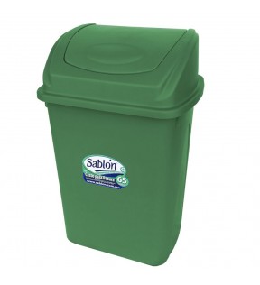 CESTO 65 LITROS CON TAPA BALANCIN FRONTAL VERDE 8186VD
