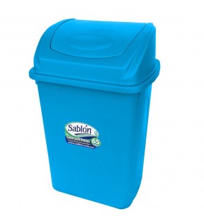 CESTO 65 LITROS CON TAPA BALANCIN FRONTAL AZUL 8187AZ