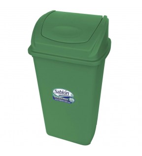 CESTO 80 LITROS CON TAPA BALANCIN FRONTAL VERDE 8416VD
