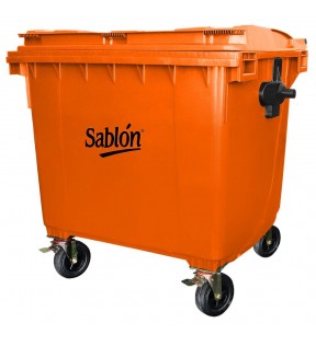 CONTENEDOR 1100 LITROS NARANJA SIN PEDAL 8638NA