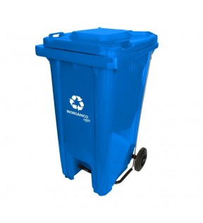 CESTO 240 LITROS AZUL CON IMPRESION INORGANICO CON PEDAL 9547IN
