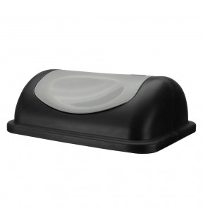 TAPA BALANCIN LATERAL CESTO CUADRADO 17 LITROS NEGRO-GRIS T8094GR