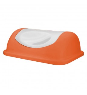TAPA BALANCIN LATERAL CESTO CUADRADO 17 LITROS NARANJA-TRASLUCIDO T8091NA