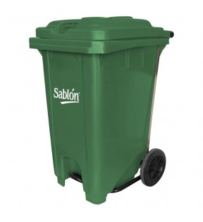 CESTO 80L VERDE CON PEDAL METALICO VERDE 8606VD