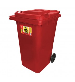 CESTO 240L ROJO SIN PEDAL CON IMPRESION RPBI 8129RPBI